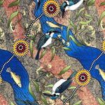 KINGFISHER CAMP Aborigines Stoff aus Australien