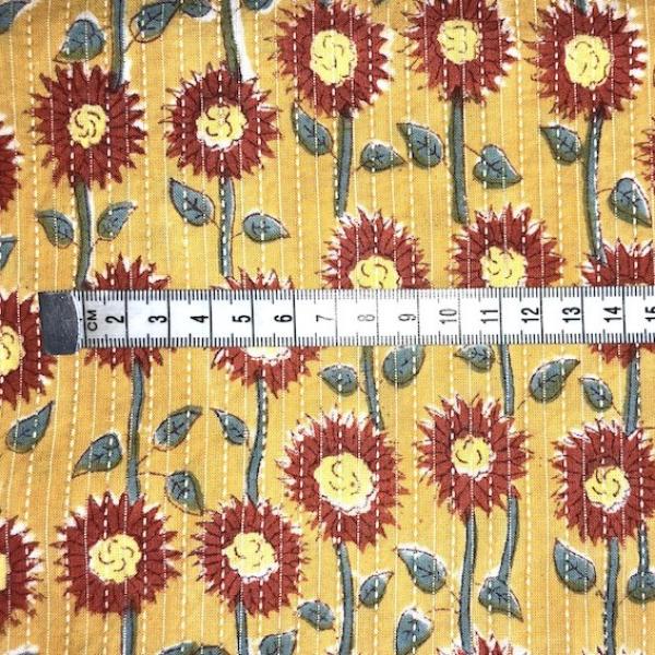 Kantha Hand Block Print aus Indien - FLOWERS
