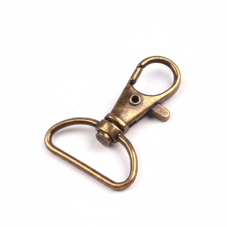 Karabiner Altmessing - 25 mm