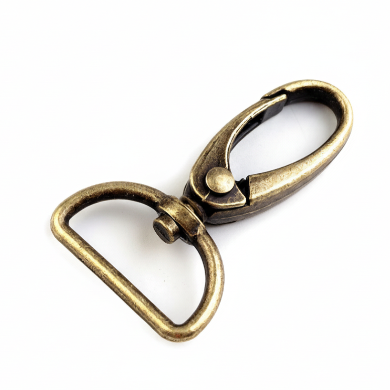 Karabiner Altmessing - 25 mm