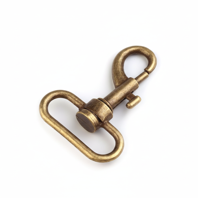 Karabiner Altmessing - 32 mm