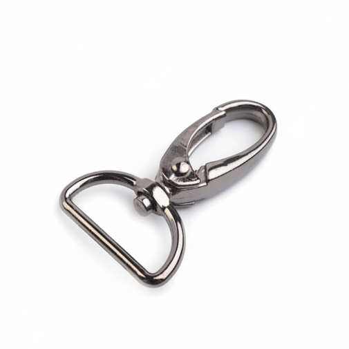 Karabiner Nickel Schwarz - 25 mm