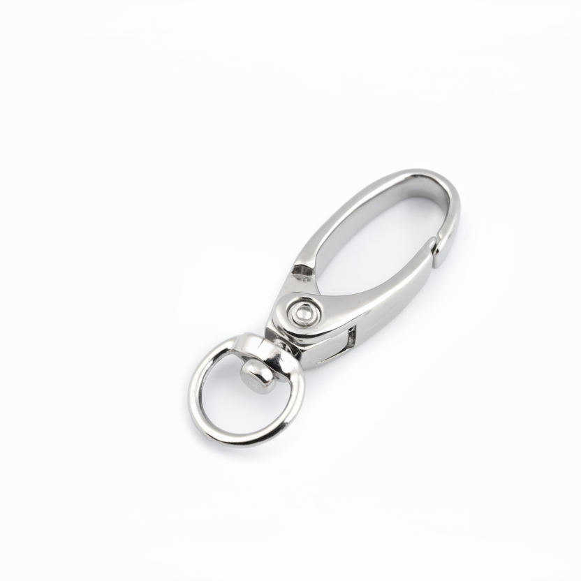 Taschenkarabiner für Kordel Nickel - 10 mm
