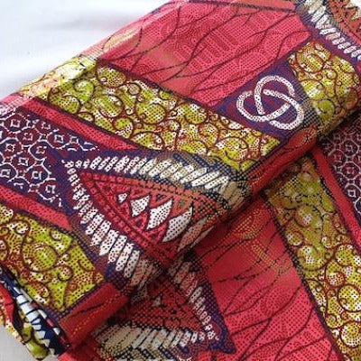 LEAF-RED-GOLD-METALLIC-Osikani Stoff