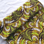Afrikanischer Wax Print Stoff Baumwolle  LIME CHRISTMAS TREE | Meterware
