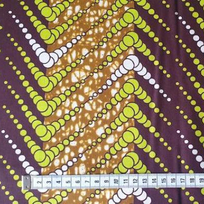 LIME STRIPES Waxprint Stoff