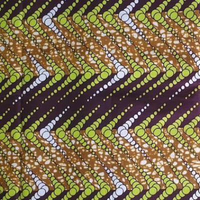 LIME STRIPES Waxprint Stoff