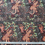 MAN & GOANNA Aborigines Stoff aus Australien