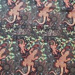 MAN & GOANNA Aborigines Stoff aus Australien