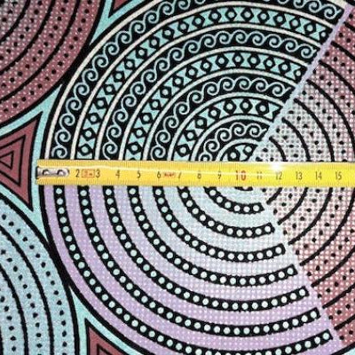 MINT METALLIC CIRCLES Osikani Stoff