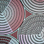 MINT METALLIC CIRCLES Osikani Stoff