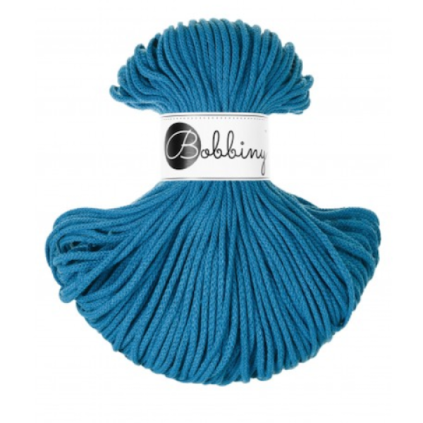 Bobbiny Flechtkordel 3 mm - Dopamine Blue