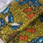 OLIVE FLOWER GARDEN  Osikani Stoff