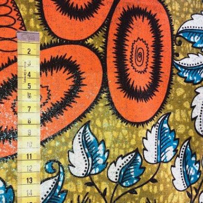 OLIVE FLOWER GARDEN  Osikani Stoff