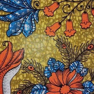 OLIVE FLOWER GARDEN  Osikani Stoff