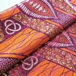 ORANGE-LEAF-PINK-METALLIC-Osikani Stoff