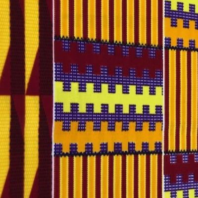 ORANGE-RED kente