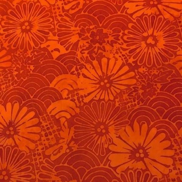 ORANGE - Florence - Batikstoff aus Indonesien