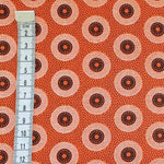ORANGE-DOTS-Afrikanischer-Shweshwe-Stoff-