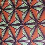 ORANGE GEOMETRIC Waxprint Stoff