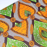 ORANGE HEART Waxprint Stoff