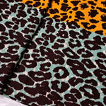 Afrikanischer Wax Print Stoff Baumwolle ORANGE LEOPARD | Meterware