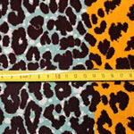 Afrikanischer Wax Print Stoff Baumwolle ORANGE LEOPARD | Meterware