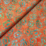 ORANGE PETROL - Madrid - Batikstoff aus Indonesien