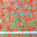 ORANGE TURQUOISE - Carmine - Batikstoff aus Indonesien