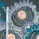 Afrikanischer Wax Print Stoff Baumwolle ORIENTAL PETROL | Meterware