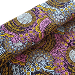 Afrikanischer Wax Print Stoff Baumwolle ORIENTAL PINK OCHER | Meterware