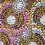 Afrikanischer Wax Print Stoff Baumwolle ORIENTAL PINK OCHER | Meterware