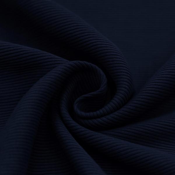 Ottoman Rippjersey Baumwolle Marine | Meterware