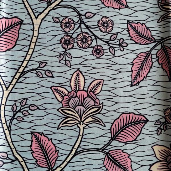Wax Print Stoff Baumwolle pastell EMBELLISHED floral – Meterware afrikanisch Pastel Flowers EMBELLISHED