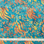 PETROL ORANGE - Madrid - Batikstoff aus Indonesien