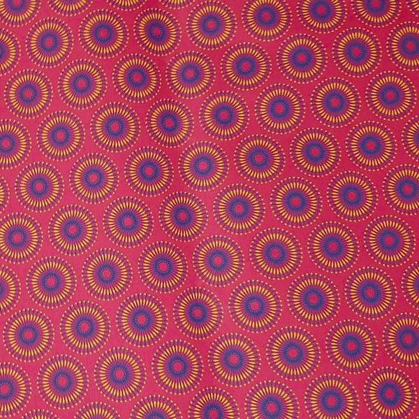 PINK DANDELION Afrikanischer Shweshwe Stoff