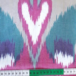 PINK HEART Usbekischer Ikat Stoff