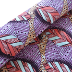 Afrikanischer Wax Print Stoff Baumwolle PINK LEAVES | Meterware