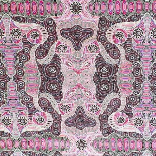 PINK REGENERATION Aborigines Stoff aus Australien