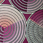 PINK SILVER CIRCLES Osikani Stoff