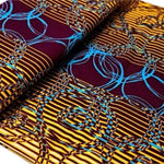 Afrikanischer Wax Print Stoff Baumwolle PURPLE BUBBLES | Meterware