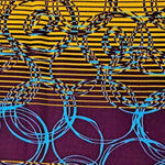 Afrikanischer Wax Print Stoff Baumwolle PURPLE BUBBLES | Meterware