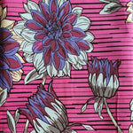 Wax Print Stoff Baumwolle pink lila floral Blumenmuster – Meterware afrikanisch Purple Dahlias