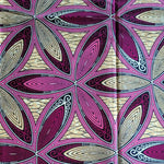 Wax Print Stoff Baumwolle lila floral Blumenmuster – Meterware afrikanisch Purple Flowers