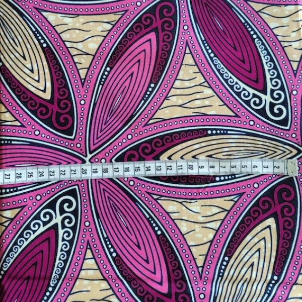 Wax Print Stoff Baumwolle lila floral Blumenmuster – Meterware afrikanisch Purple Flowers