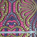 Wax Print Stoff Baumwolle lila gold Perlenkette – Meterware afrikanisch Purple Gold Pearl Necklace