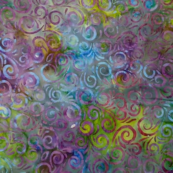 PURPLE GREEN BLUE - Bdazzled - Batikstoff aus Indonesien
