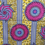 PURPLE ROLLER COASTER Waxprint Stoff