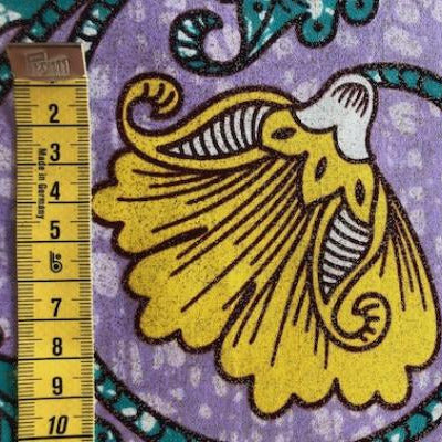 PURPLE YELLOW FLOWER Osikani Stoff