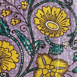 PURPLE YELLOW FLOWER Osikani Stoff